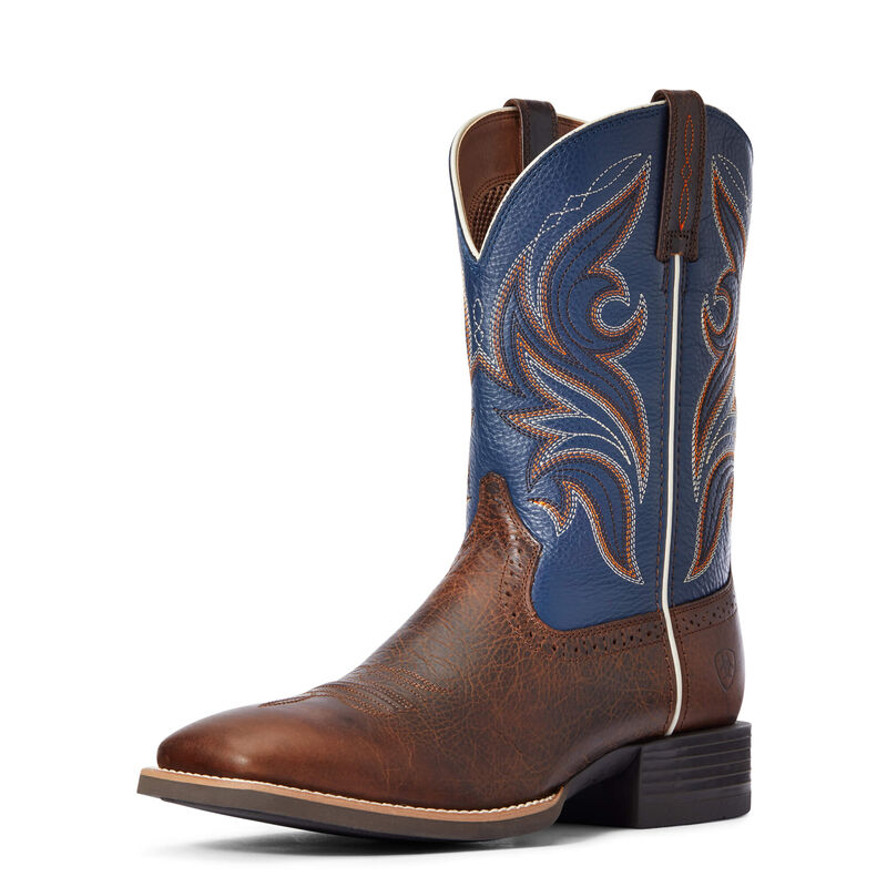 Ariat Sport Knockout - Miesten Ruskea/Sininen Bootsit ( QUBMCF-169 )